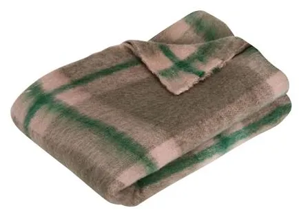 Hübsch Grid Matto Vihreä/Vaaleanpunainen