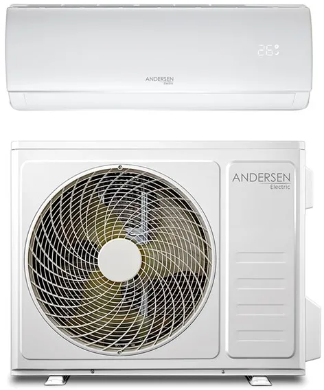 Andersen Electric AE 12000 ilma/ilma lämpöpumppu WiFi:llä, 3,8 kW, 5–72 m², valkoinen